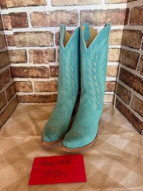 Old Gringo Turquoise Suede Western Boots Karima